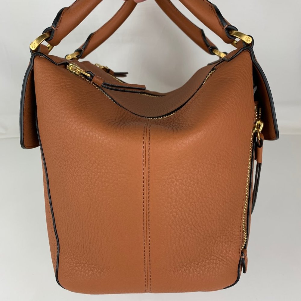 New Tory Burch Half Moon Leather Satchel - Picture 3 of 8